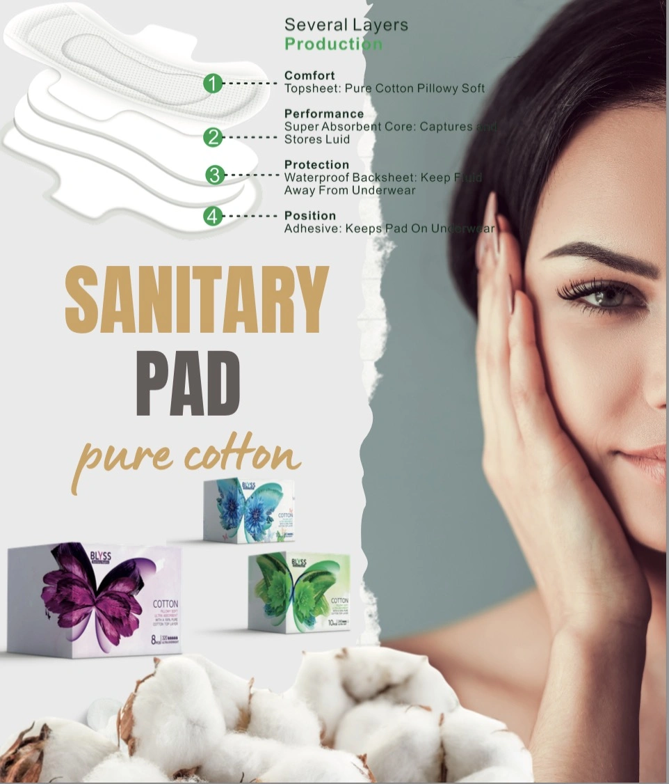 Real Bio Organic Cotton Sanitary Pad All-Natural Plant Biodegradable Sanitary Napkins