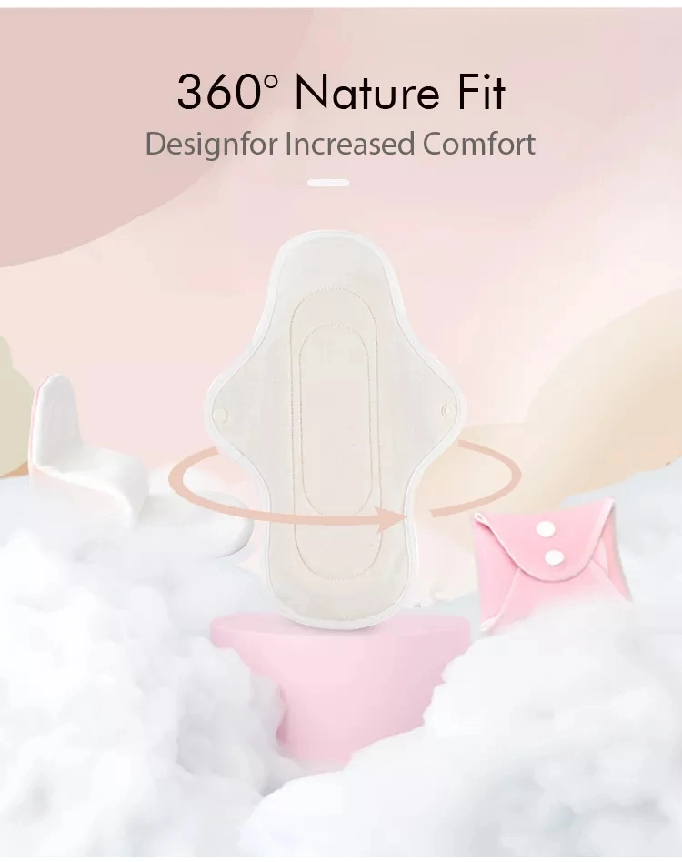 Organic Bamboo Cotton Menstrual Sanitary Pads Manufacture Washable Reusable Ladies Sanitary Pads Girls